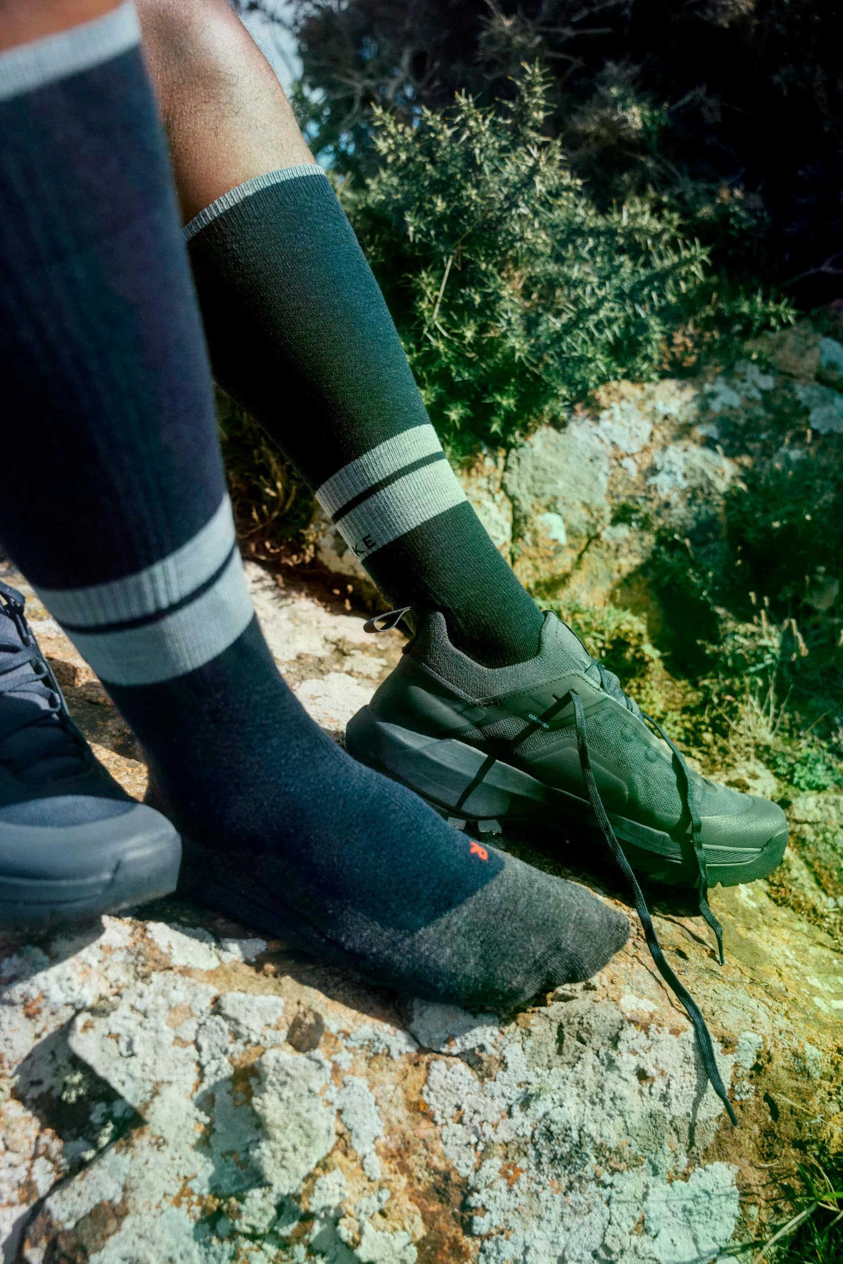 FALKE uomo TK Compression calzini da escursionismo imbottitura media stabilizzanti anti-vesciche traspiranti asciugatura rapida controllo del clima antiodore lana vergine filo funzionale 1 paio