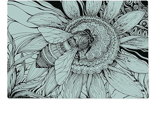 Miniatura 2 de Lunarable Tabla de cortar toscana, pintoresco carril con arquitectura mediterránea flores ciudad italiana, tabla decorativa de vidrio templado para