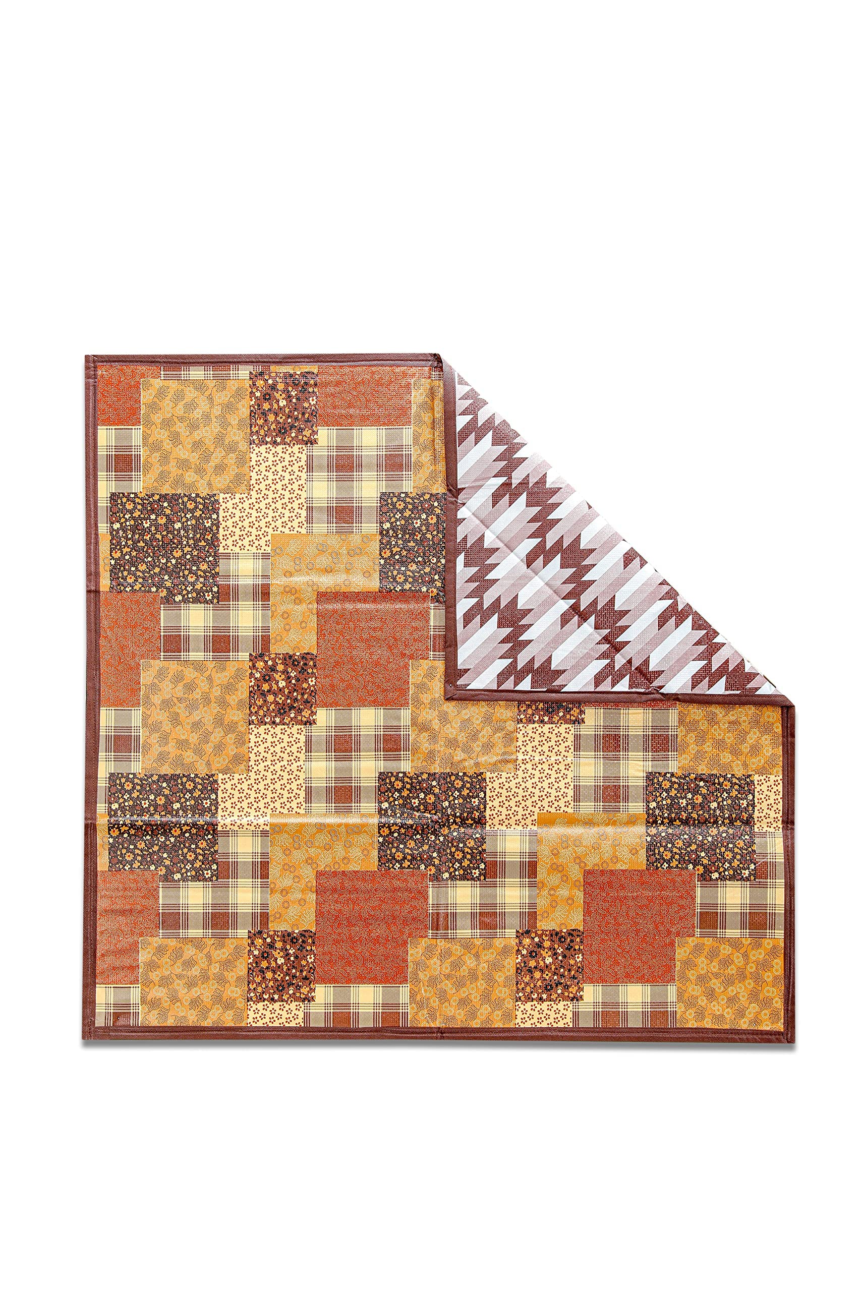 CASA-NEST Waterproof Bed Server/Food Mat/Bedsheet Protector/Reversible in 3 Layered Heavy Material(Colour and Print Might Vary According to Availability) SERVER002 (REVERSIBLE9)