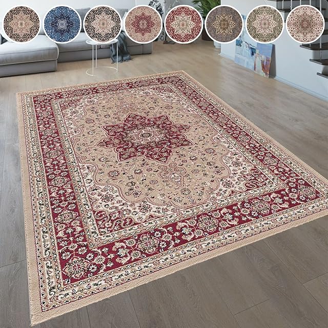 cozily Vintage Traditional Oriental Rome Anti Fatigue Turkish Mat Washable Jute Backing Extra Large Area Rugs for Hallway Kitchen Living Room Office Bedroom Aisle Corridor, 160x230, Beige