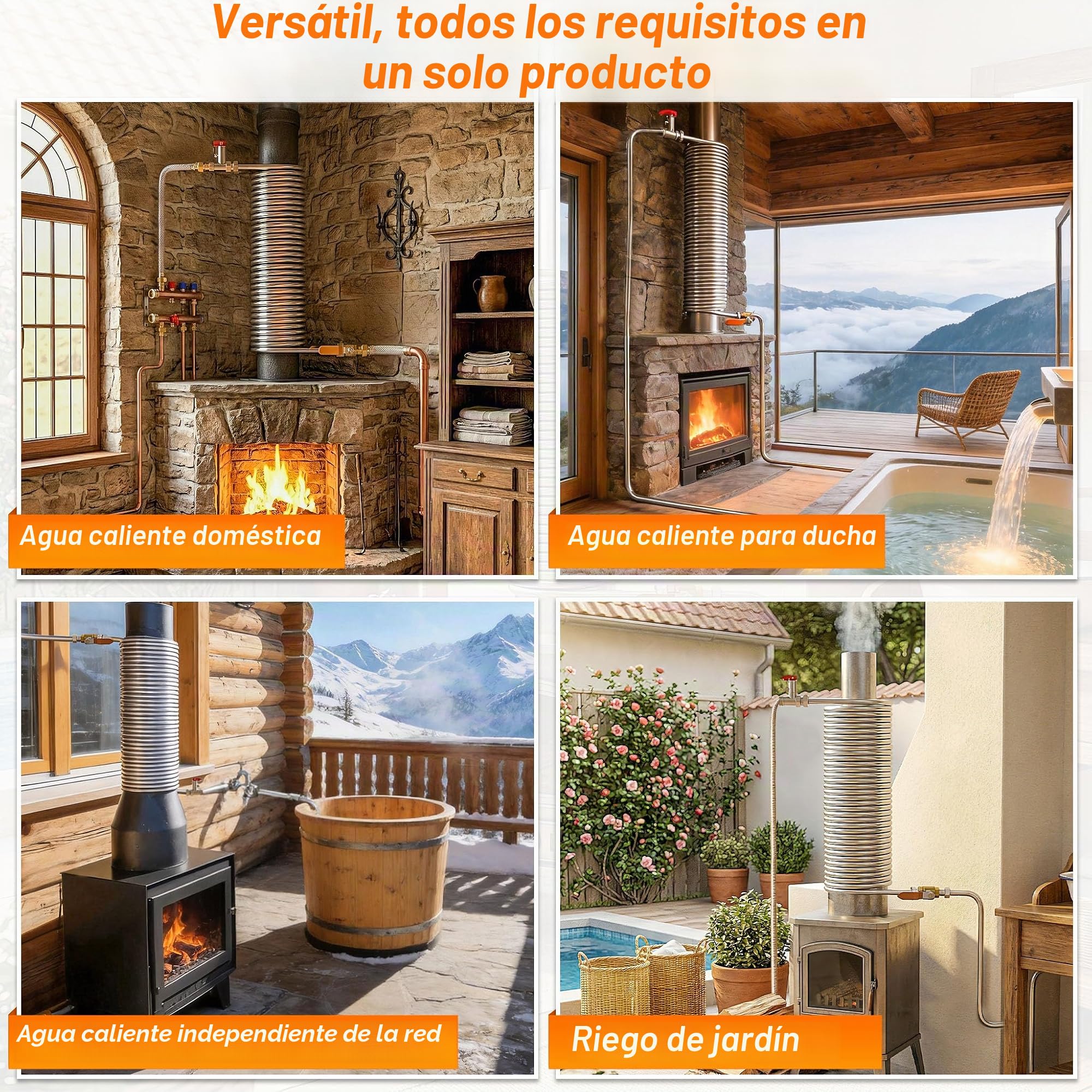 YUENFONG Bobina de intercambiador de calor de acero inoxidable de 15,5 cm de diámetro interior intercambiador de calor, serpentinas de enfriamiento con conexión de media conexión, adecuado para todo