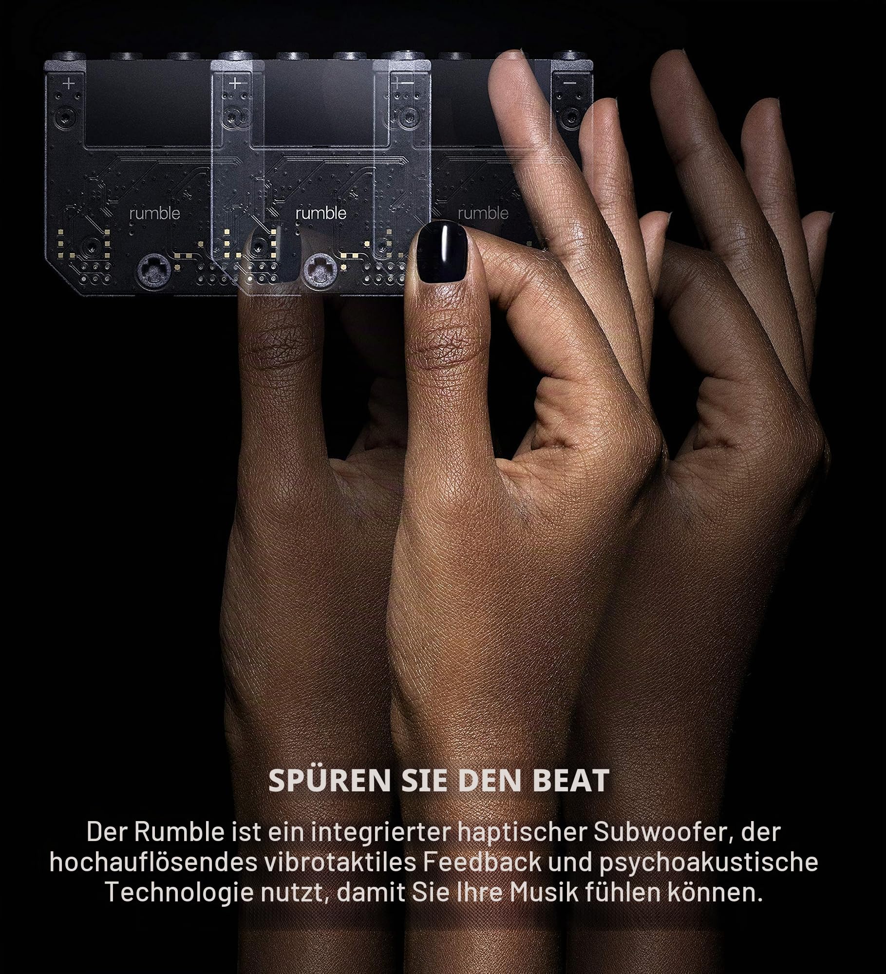 Teenage Engineering Rumble Module Subwoofer für OP-Z, für Sequencer (Synthesizer Vibrationsmodul, Silent Metronome Mode, Frequenzgang 10-150 hz), Schwarz, TEE0063