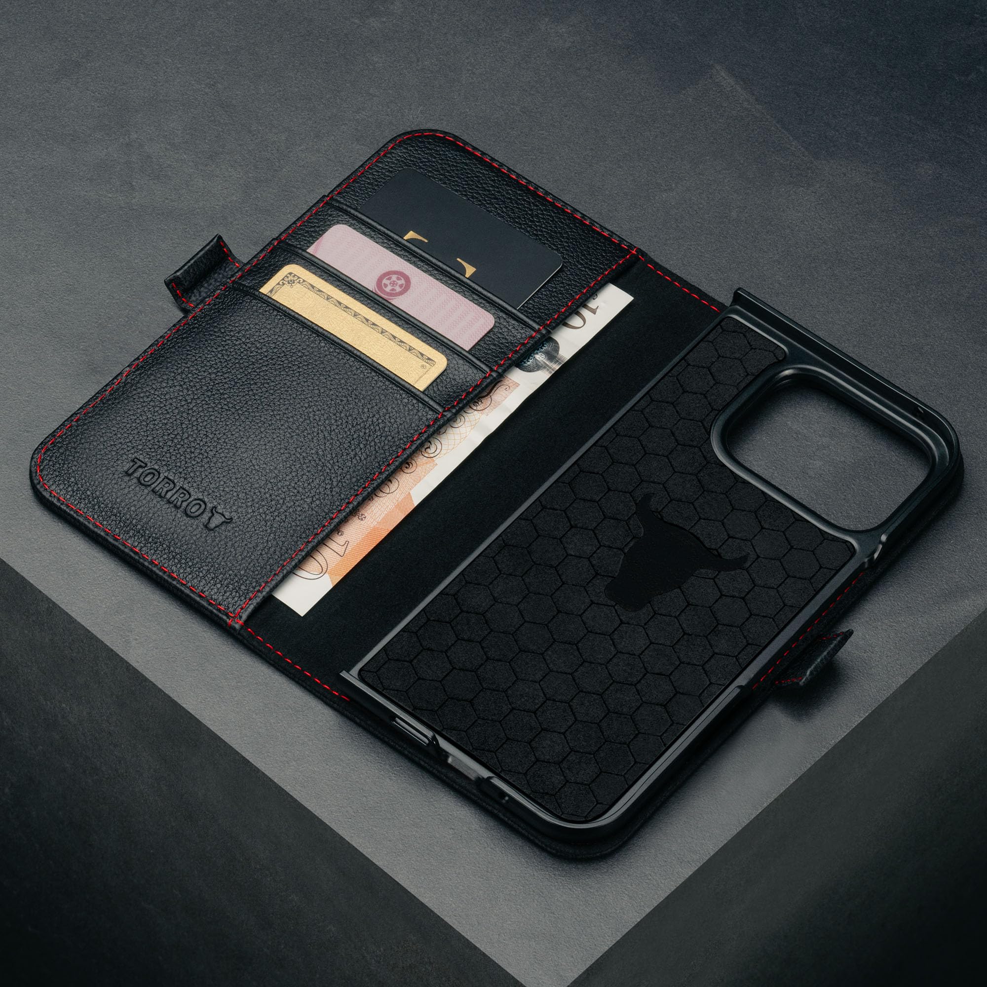 Fold Case Porter Riley - Custodia In Pelle Per Google Pixel 8 Pro Premium In Vera Pelle Con Supporto (marrone Cioccolato Pixel 10a