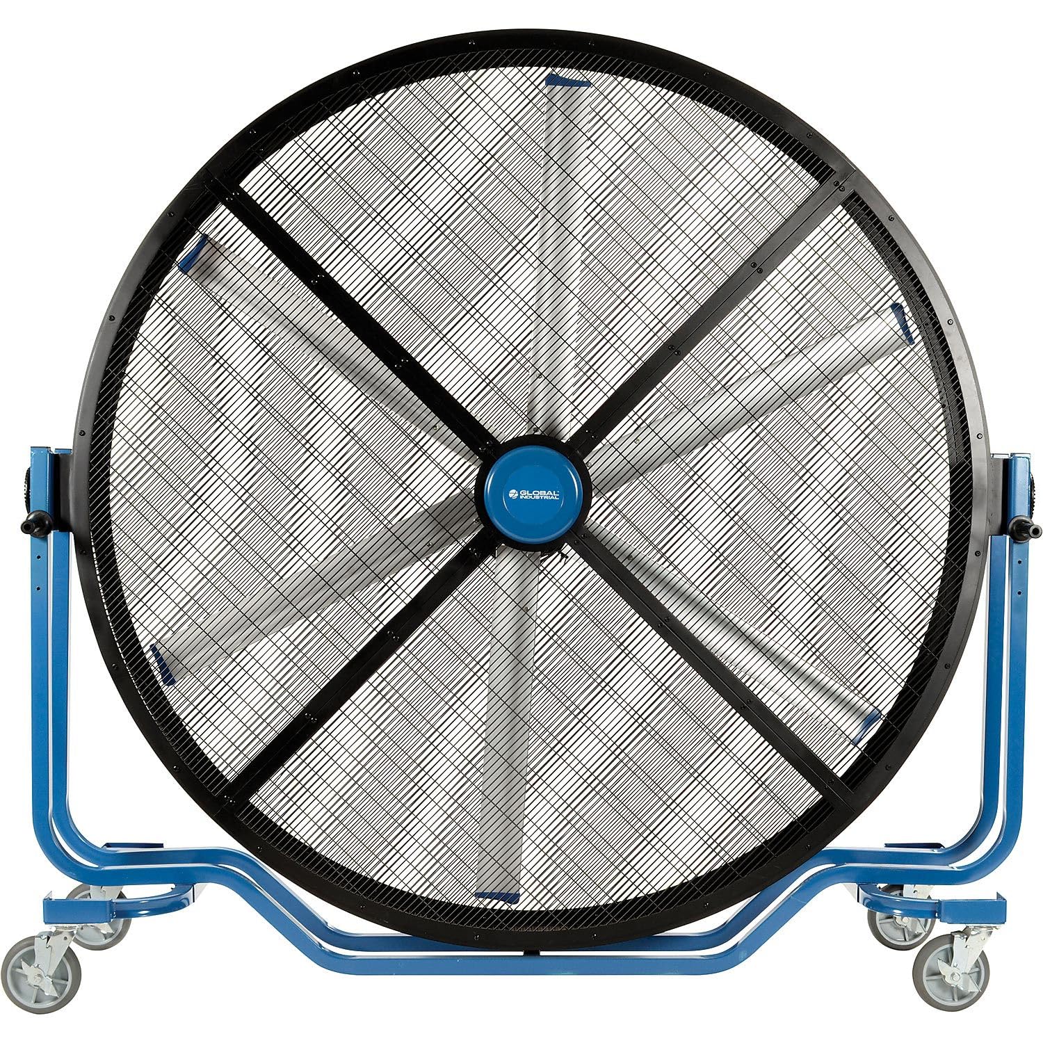 8' Large Mobile Industrial Cooling Fan by Global Industrial – Aluminum Alloy, Black/Blue, Model PMF-800G