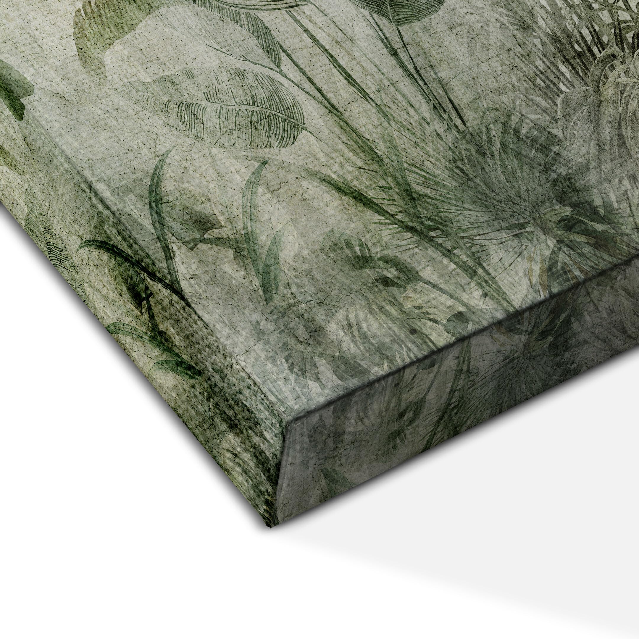 LUMASOUL Wandbilder Wohnzimmer Leinwandbild Dschungel 120x80 cm | 1-teiliges Bild für Schlafzimmer, Flur, Büro und Küche, modernes Foto-Motiv