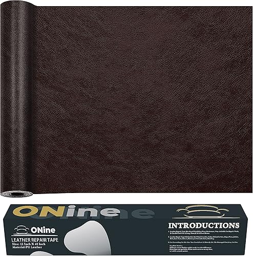 ONine - Cinta de reparación de piel, parche para reparación de piel autoadhesivo de 12 x 48pulgadas, impermeable, resistente al desgaste, para