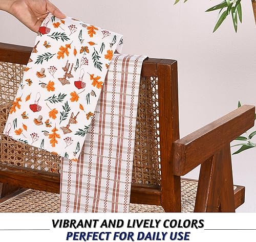 Miniatura 4 de Folkulture Juego de 4 toallas de cocina con lazo para colgar, 100% algodón reciclado para secar platos, paños de cocina de 28 x 20 pulgadas o