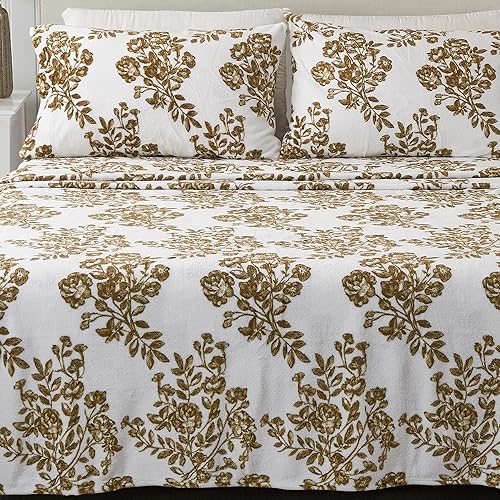 Great Bay Home Juego de sábanas de microvellón de terciopelo suave, no hacen bolitas, bolsillo profundo, colección Lavish Sherpa Velvet Luxe disponible en Yaxa Peru