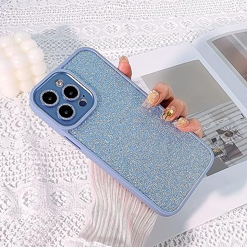 Miniatura 3 de NITITOP Funda compatible con iPhone 13 Pro Max con brillantina, lente de diamante de lujo para niñas y mujeres, patrón de hardware, silicona, PC con