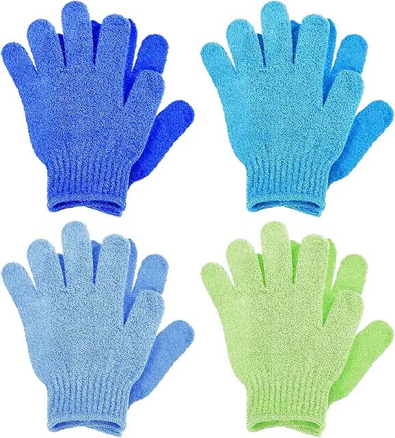 Lot de 8 Gants Exfoliants Sibba - Gommage Corps Hommes Femmes