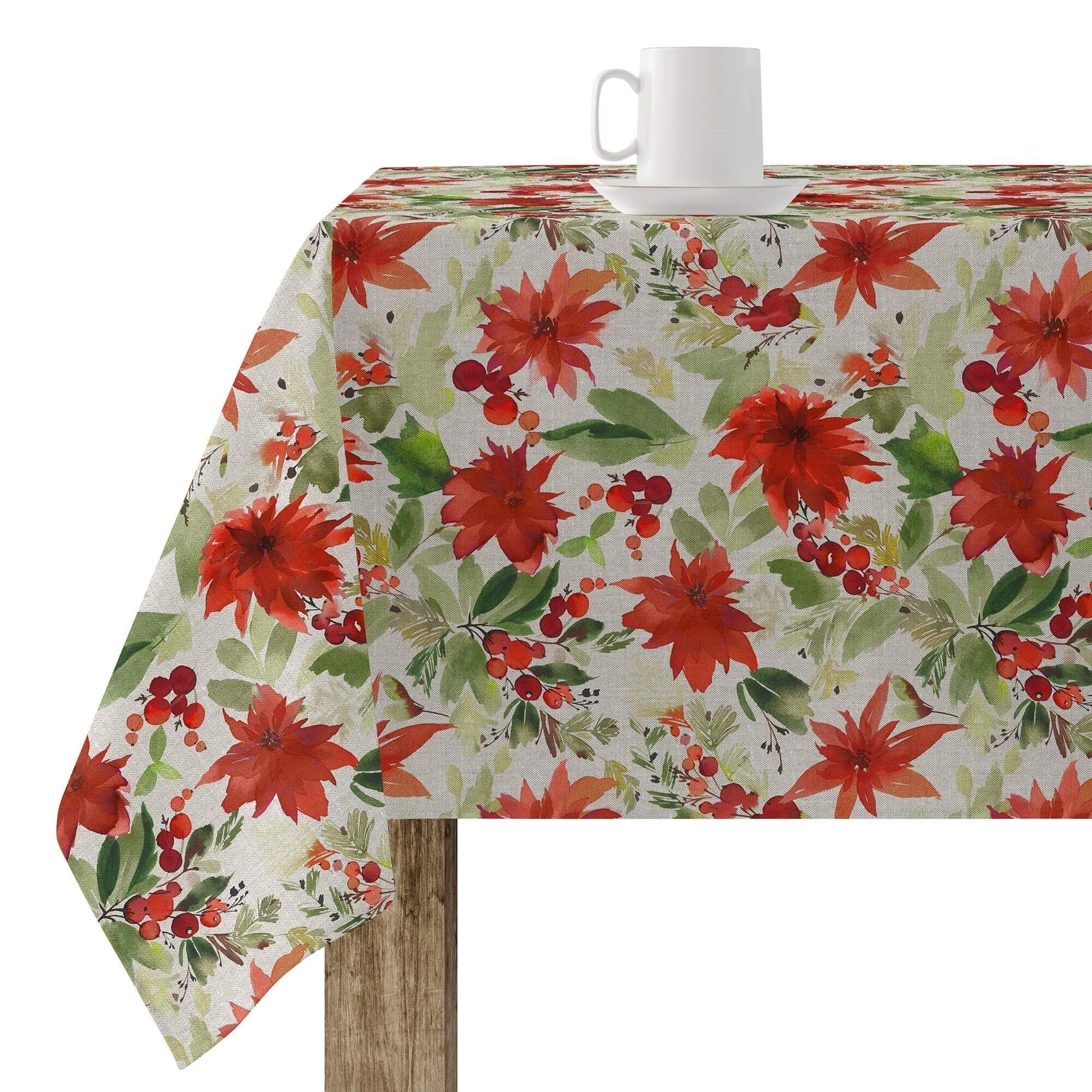 BELUM | Weihnachtstischdecke | Anti-Fleck-Tischdecke | Rechteckig Harz | Tischdecke (laminiert) | Tischdecke | Tischdecke | Heimtisch (250 x 140 cm)