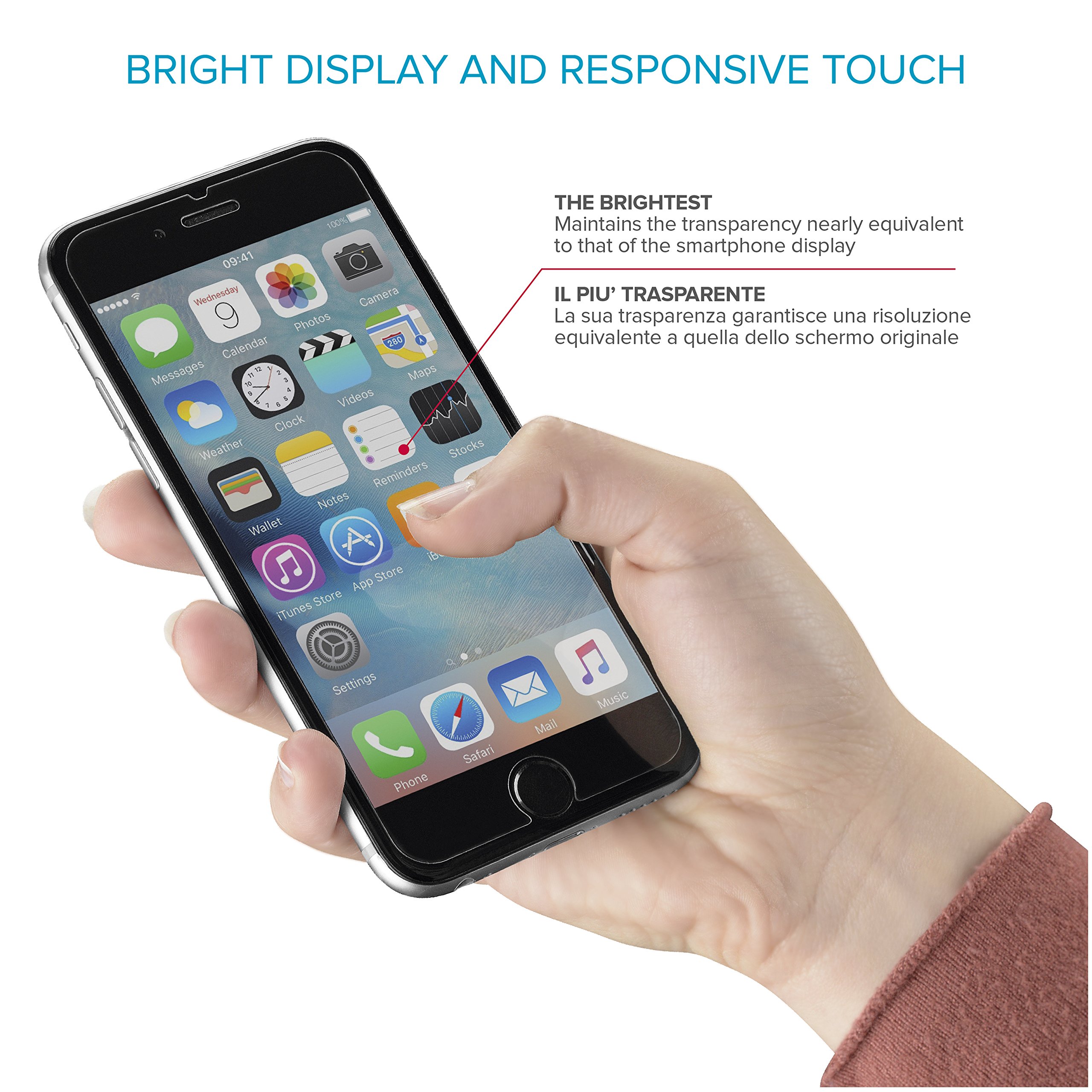VETRO TEMPERATO LOBWERK Pellicola Protettiva per iPhone 13 Pro Max 6,7 pollici | Antigraffio, Anti-impronte