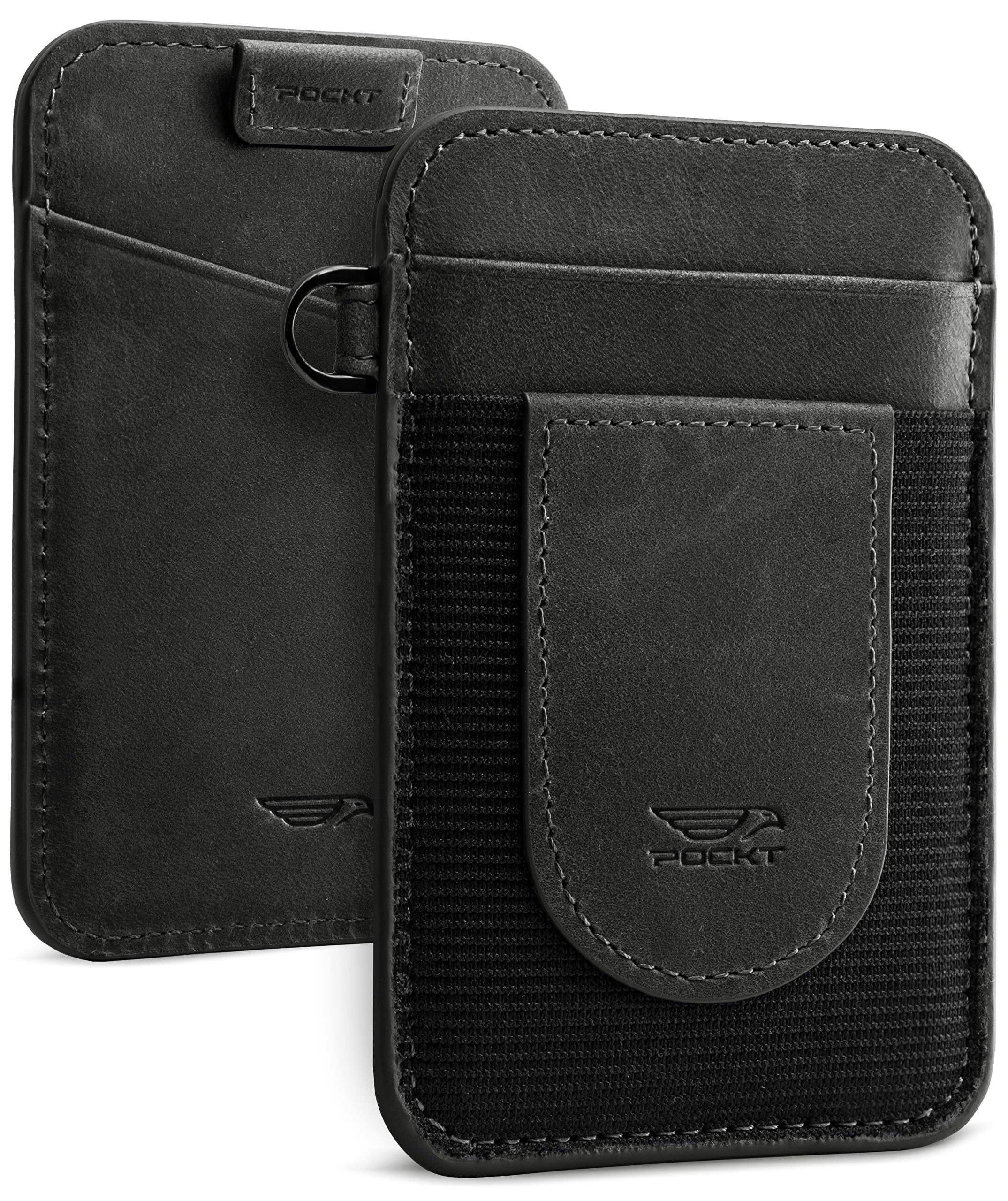 POCKT Card Holder Wallet For Men and Women - Slim Minimalist Front Pocket Wallet Elastic Credit Card Holder