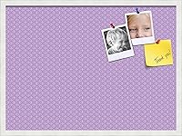 Vista 144 de PinPix Tablero de anuncios de corcho de 12 x 12 pulgadas. Este tablero decorativo enmarcado viene con diseño de círculos B W y un marco blanco