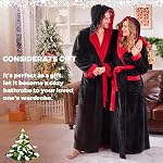 PJGGZ Mens Plush Robes Full Length, Big and Tall Fleece Hooded Bathrobe Warm Fluffy Cozy Winter Housecoat Floor Length