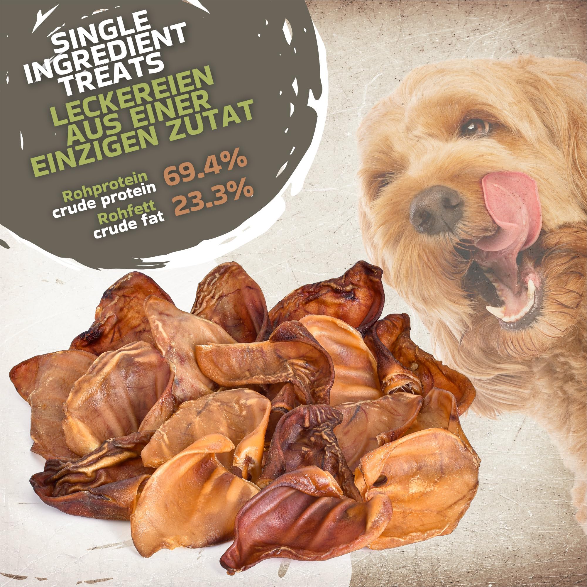 Pig Ears for Dogs 20 pcs Size S (500g), 20 count (Pack of 1) - Image 3