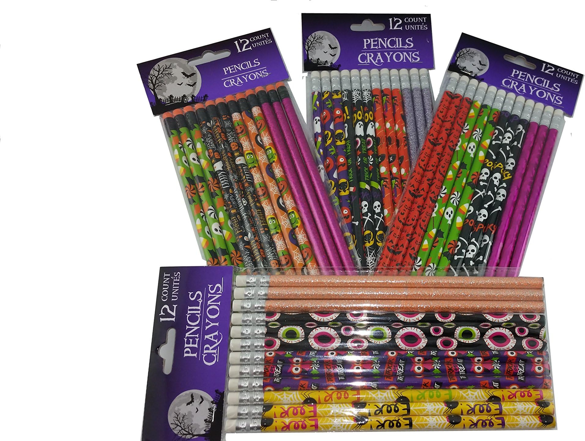 Trick or Treat Halloween No. 2 Pencils 4 Piece Bundle