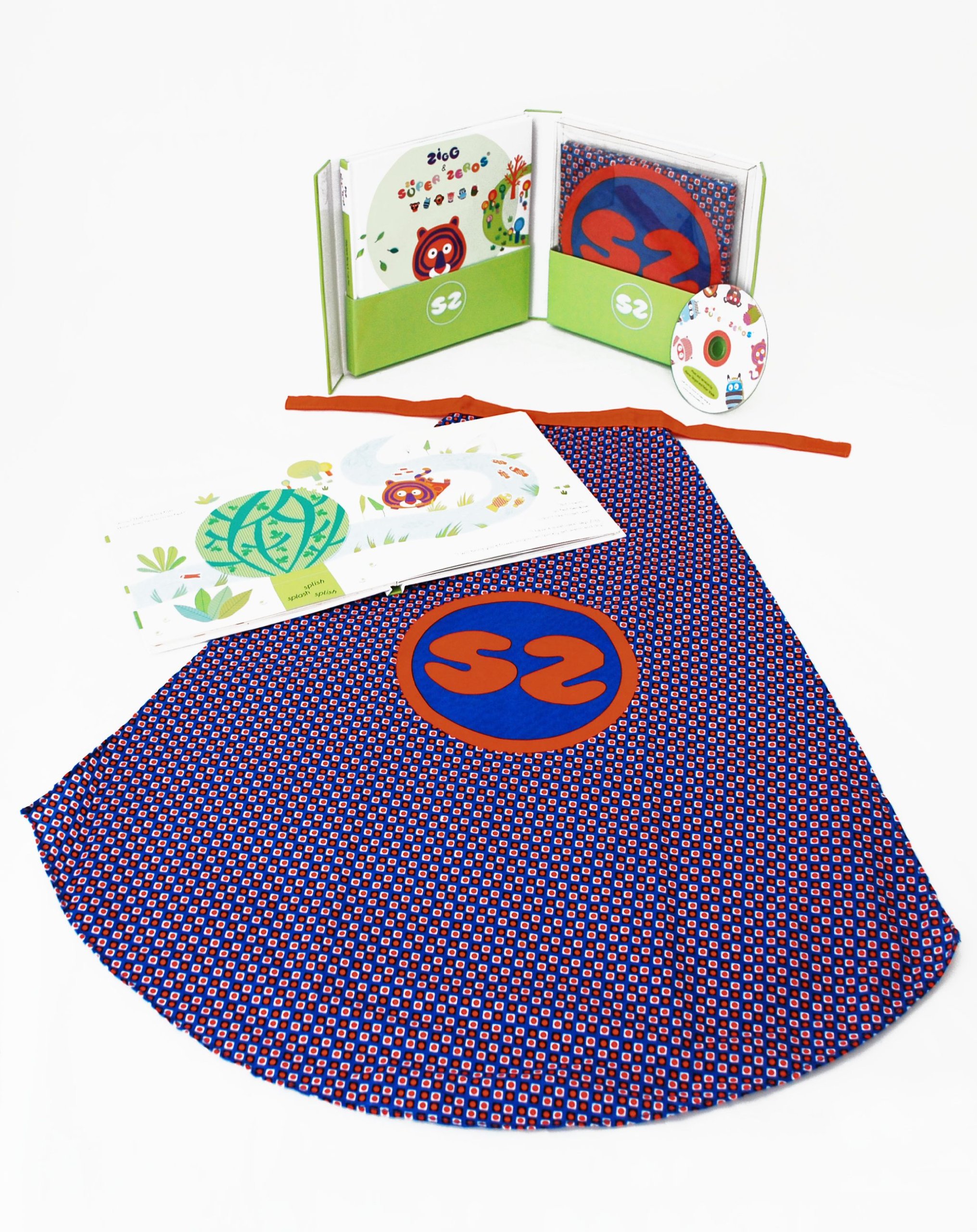 Super Zeros Book, Cape and Music CD Gift Set