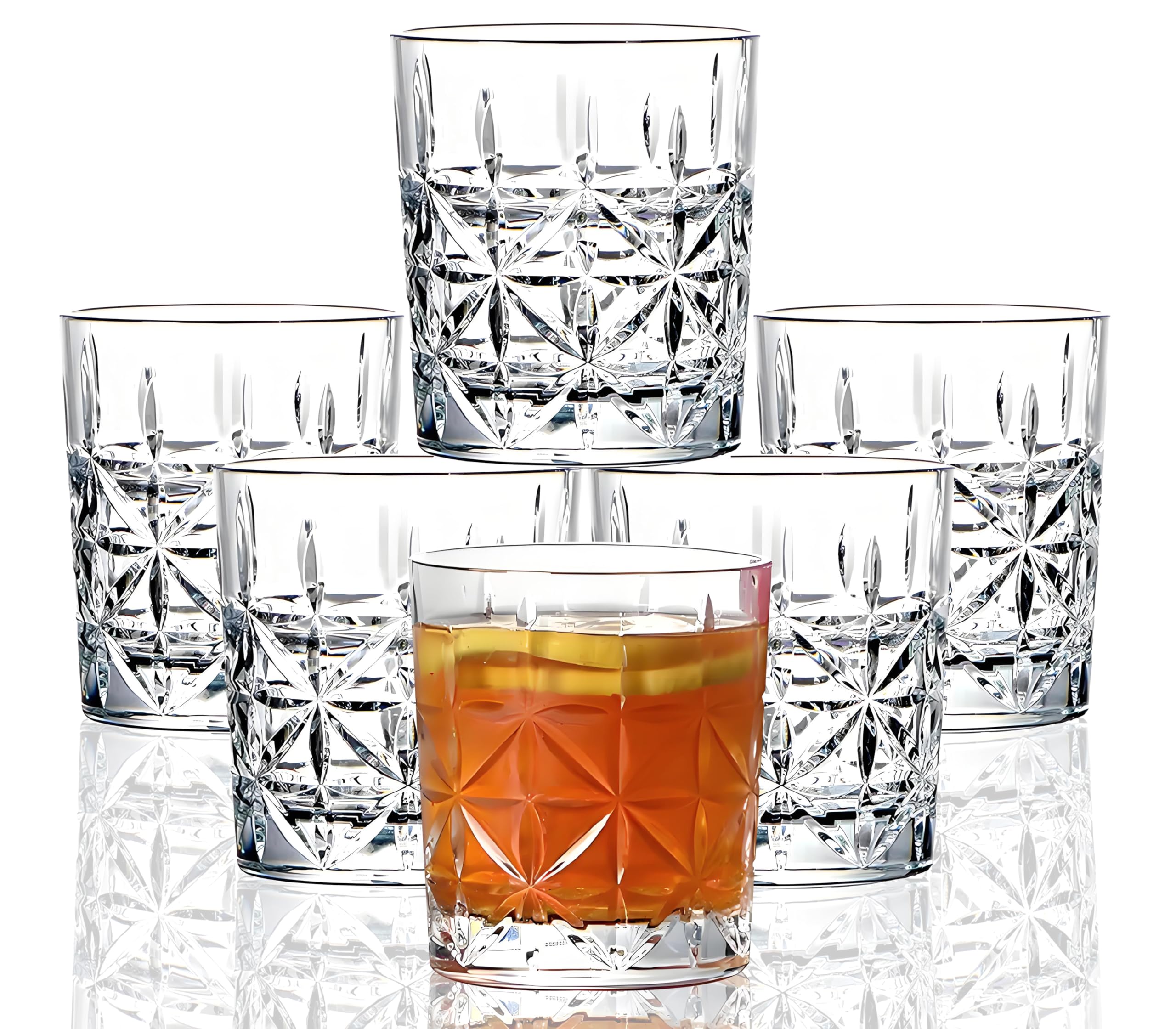 VEILEDGEM Set van 6 stuks onbreekbare Tritan-drinkglazen, plastic bekers onbreekbare BPA-vrije acrylglazen, drinkgerei, doorzichtige onbreekbare bekers, herbruikbare sapglazen