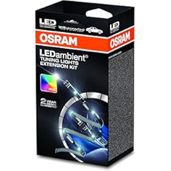 Luces Led Interior Coche Sin Cables OSRAM LEDambient Tuning Lights Extension-Kit, kit de ampliación para LEDINT201, iluminación interna del vehículo, luz ambiental, LEDINT202, 16 colores, 5 modos, control mediante control remoto, 12 V, estuche, 1 unidad