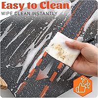 Vista 9 de BBQ Masters - Plancha eléctrica de 12 x 20 pulgadas, calentamiento rápido y uniforme de 1700 W, antiadherente de granito ILAG, superficie de cocción