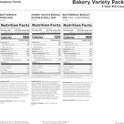 Miniatura 3 de Augason Farms Kit de almacenamiento de alimentos para panadería No. 10 Lata Paquete de 3