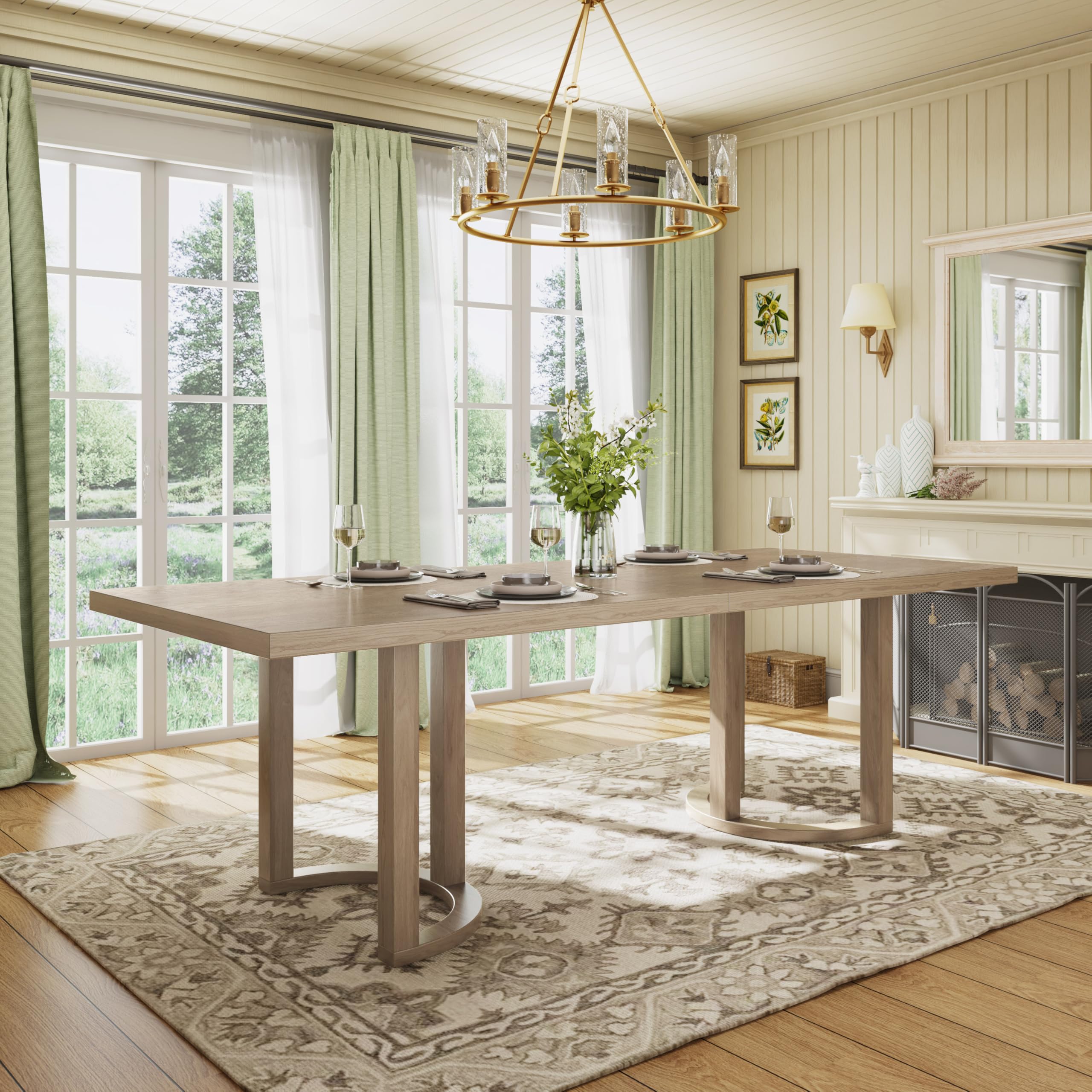 Amazon.com - Christopher Knight Home Evat 95 Inch Dining Table for