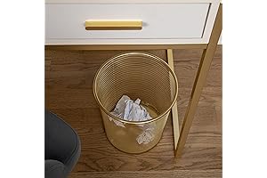 Martha Stewart Ryder Gold Mesh Metal Trash Can: The Finishing Touch for any Bedroom