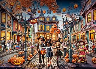 Comprar Vermont Christmas Company - Rompecabezas divertido de Halloween, 1000 piezas, rompecabezas de Halloween con piezas de forma aleatoria, 26 5/8 x 19 1/4 pulgadas