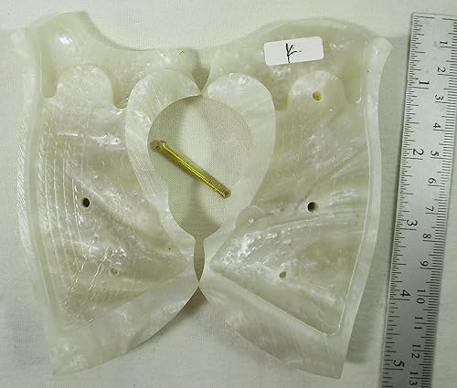Miniatura 2 de Empuñaduras de resina de perla blanca para revólveres S  W marco K L trasero cuadradoredondo nuevo