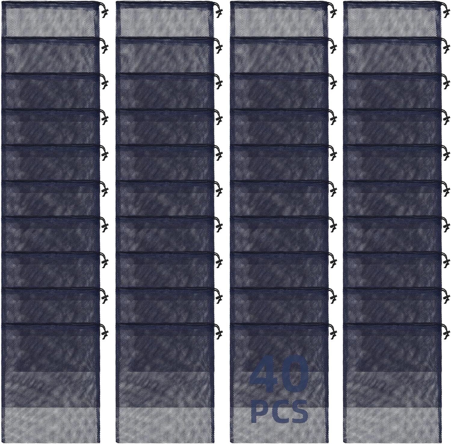 10/20/40/60/100PCS Durable Delicate Nylon Mesh Drawstring Bag - Multicolor Small Gym Travel Beach Bag With Locking Closure For College, Gym, Yoga, Sport