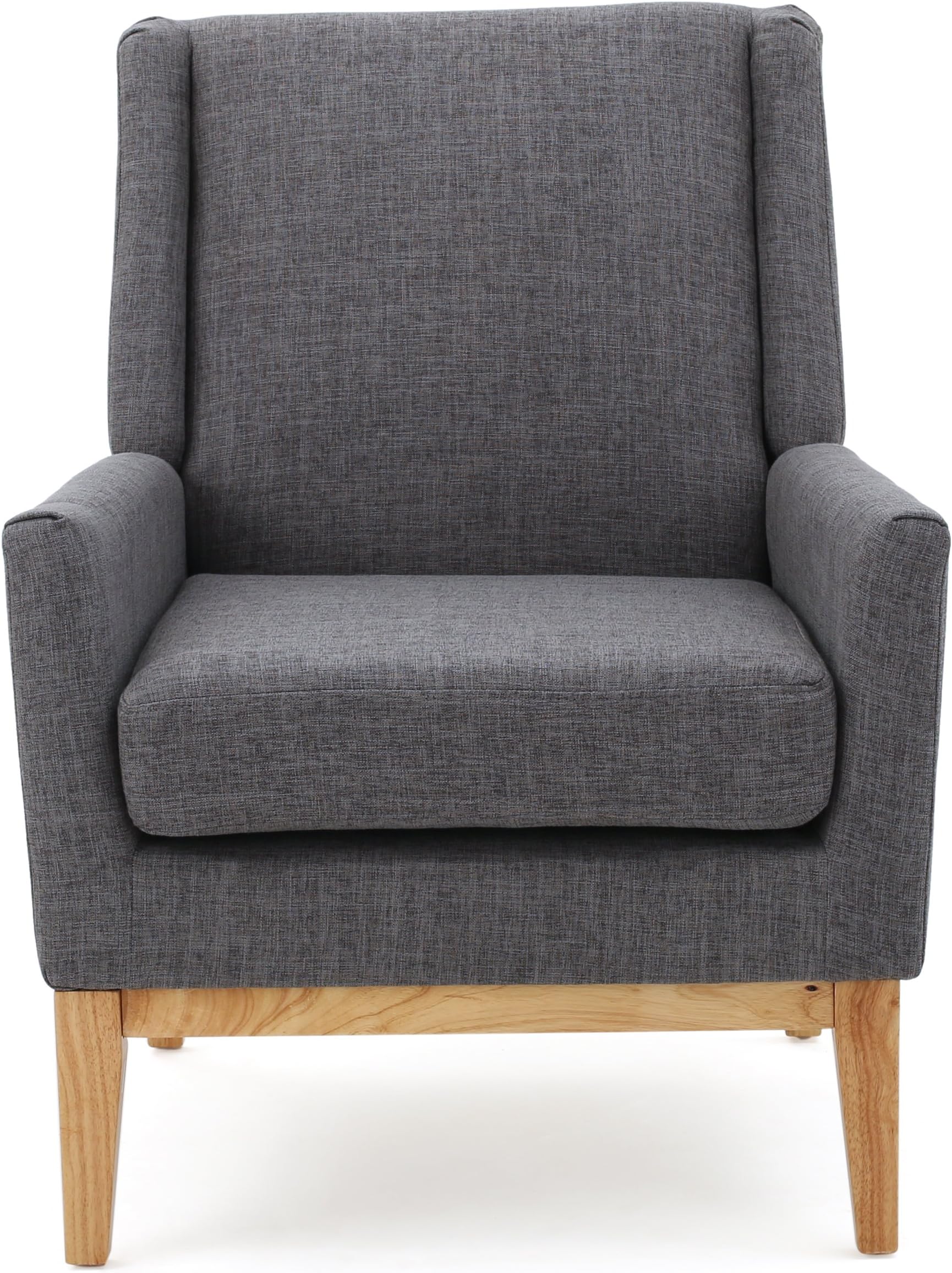 Aurla Fabric Accent Chair, Light Grey 27.5D x 28.5W x 36.5H in