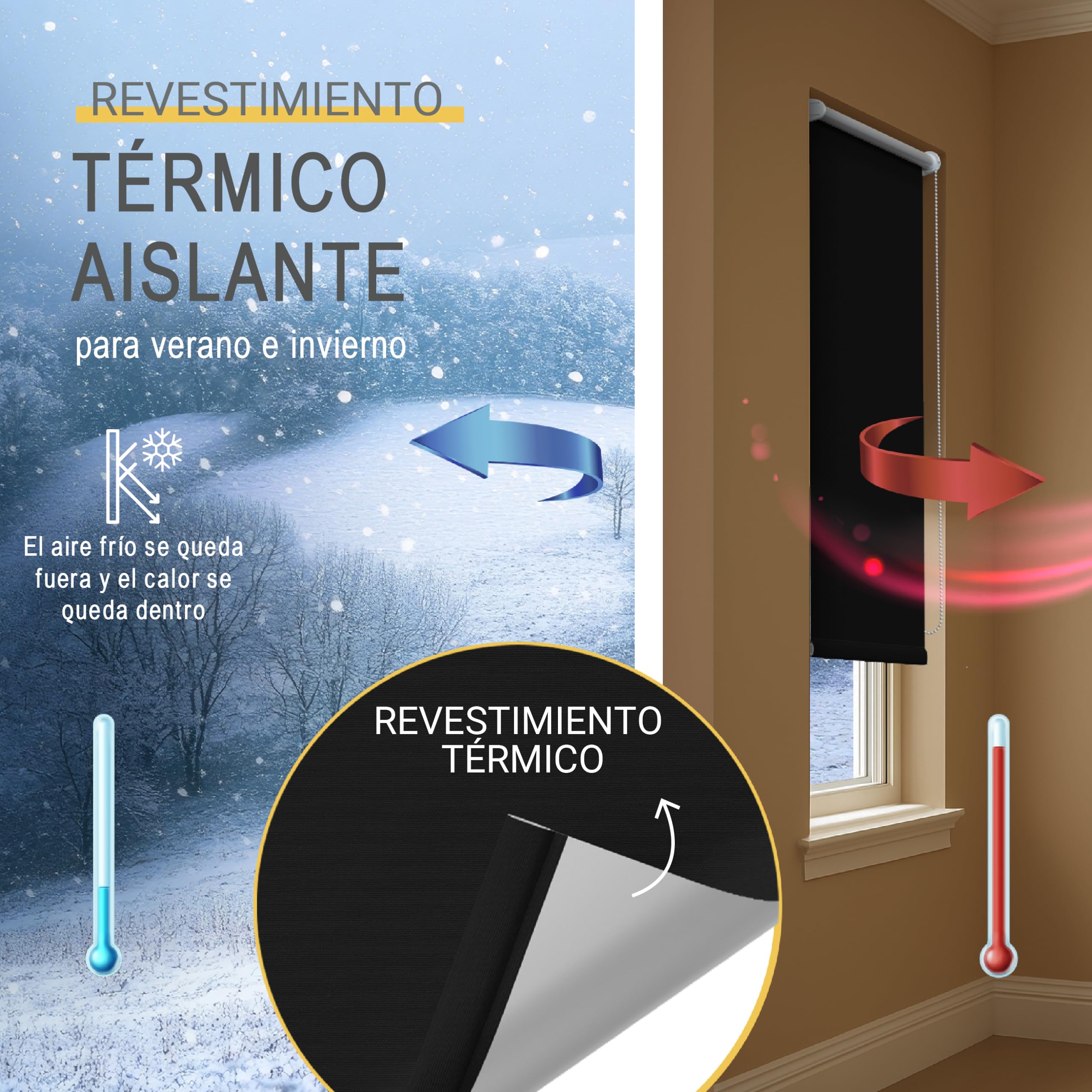 Sol Royal Sol Decor persiana Opaca y térmica para Ventanas Duradera