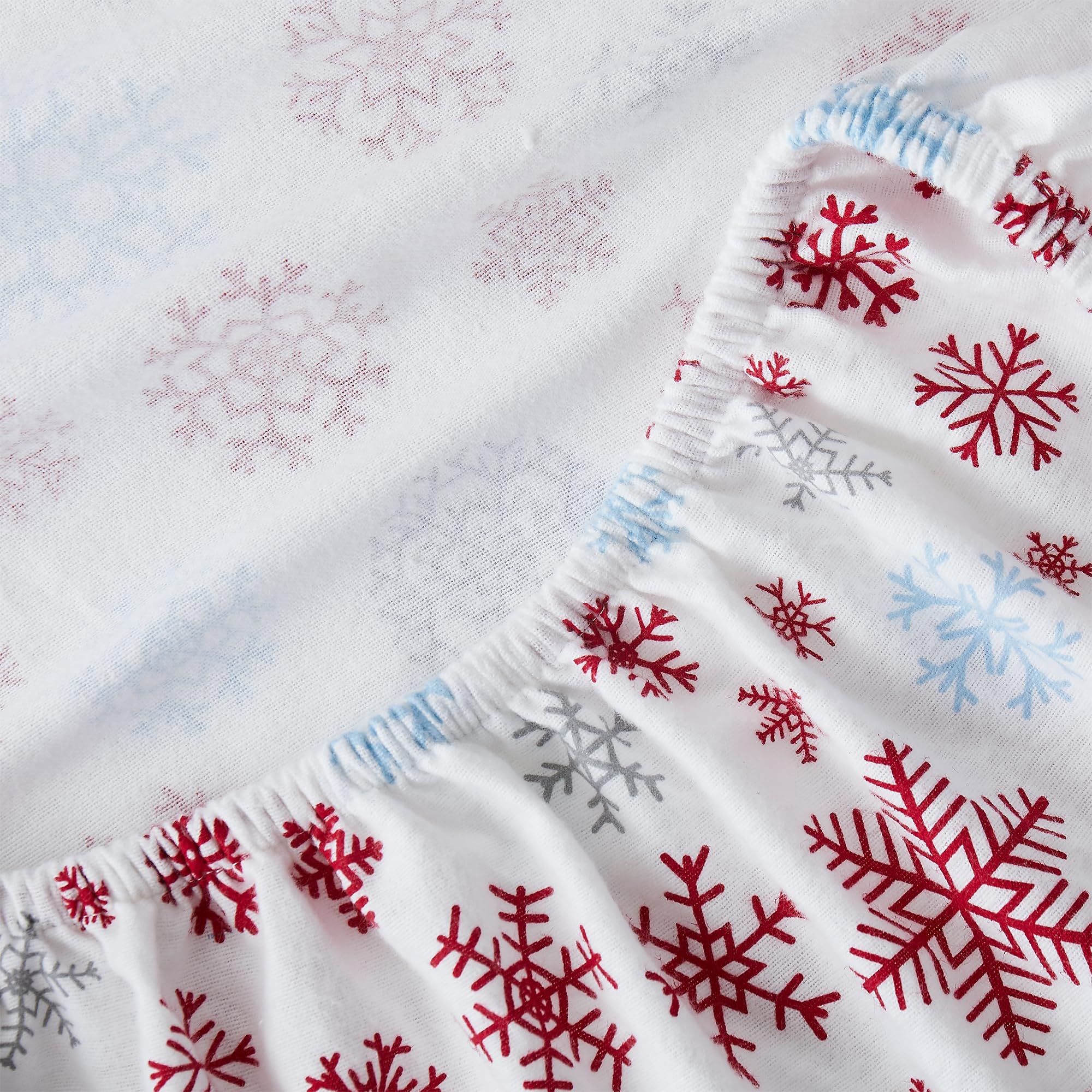 Linen Closet Juego de sábanas de percal 100% algodón de 160 g/m², tamaño Queen Icy Star