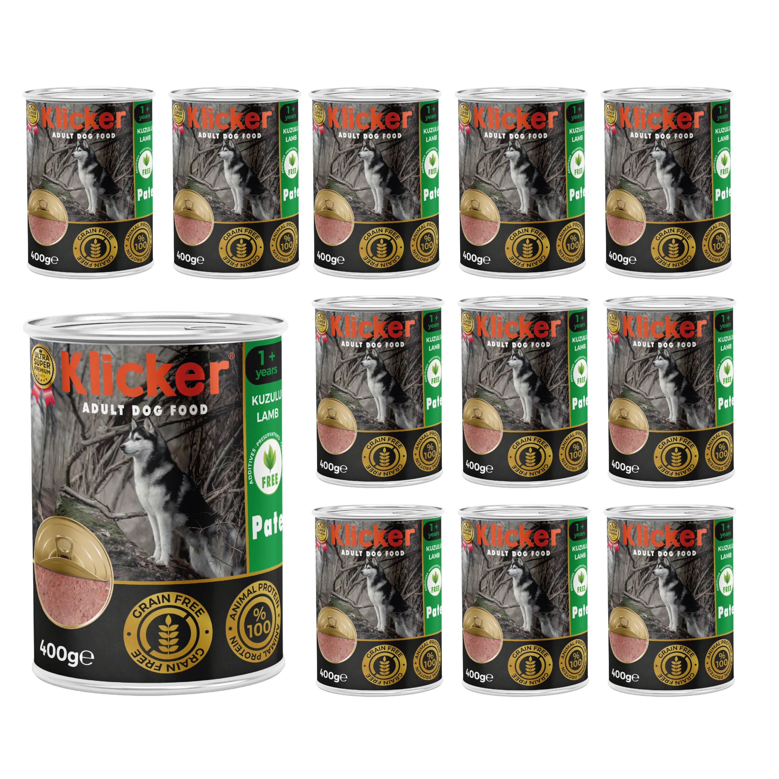 Yetişkin Köpek Kuzulu Pate 400 Gr x 12 adet