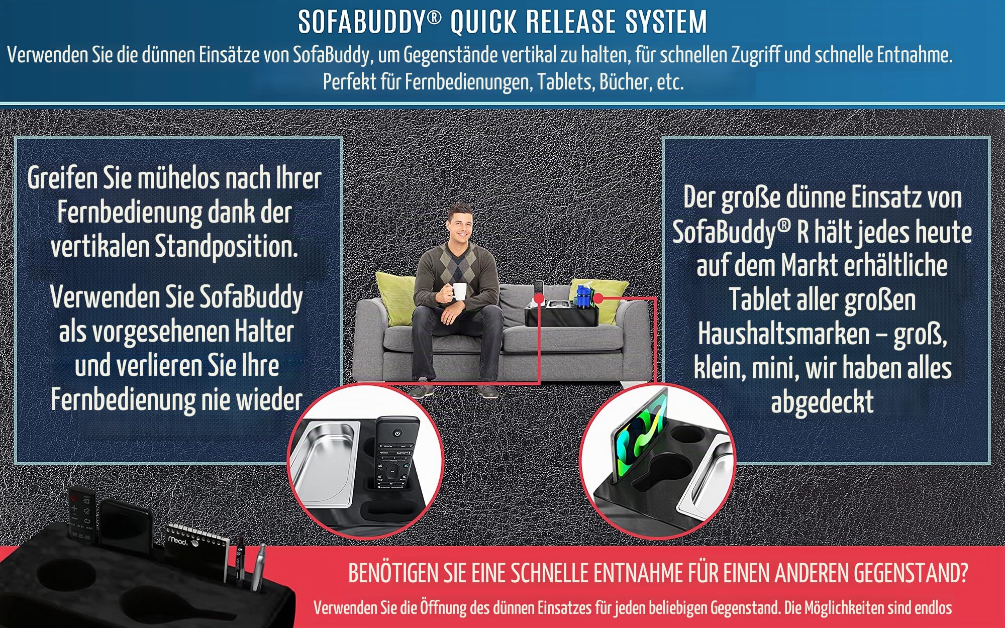 Convenient Couch Cup Holder, Couch Caddy, Sofa Cup Holder. The Perfect Couch Accessory
