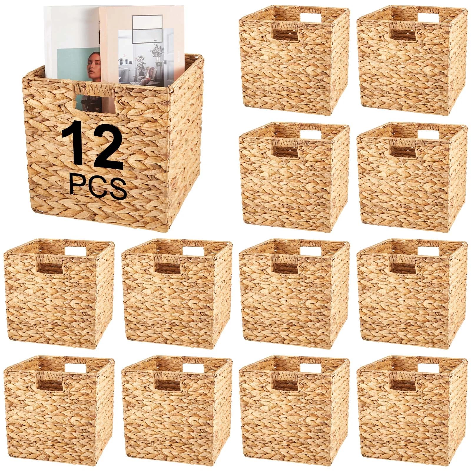 Amazon.com: Jinei 12 Pcs Wicker Storage Basket Bulk 12 x 12 x 12