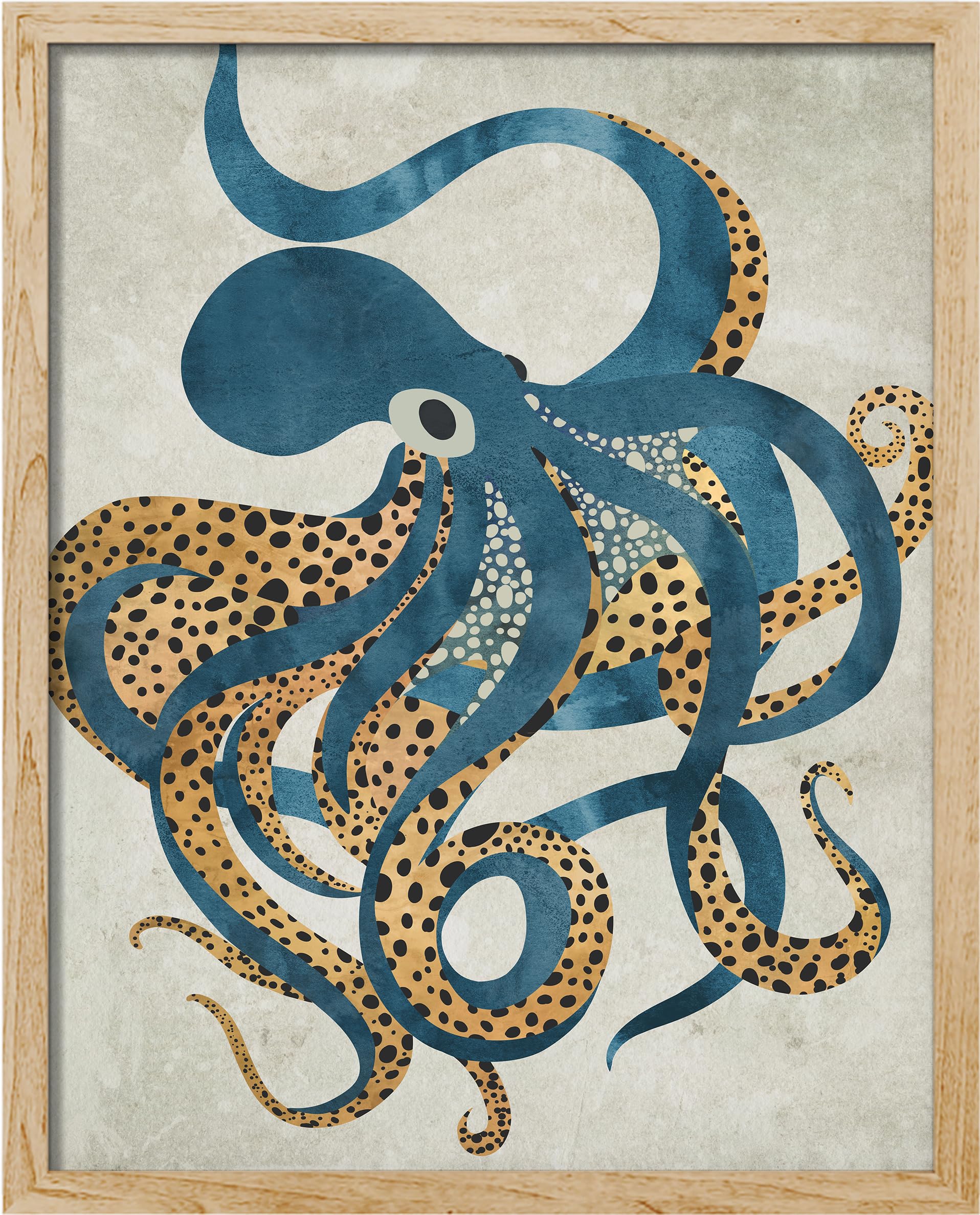 Amazon.com: SIGNWIN Framed Vintage Textured Octopus Nautical Ocean
