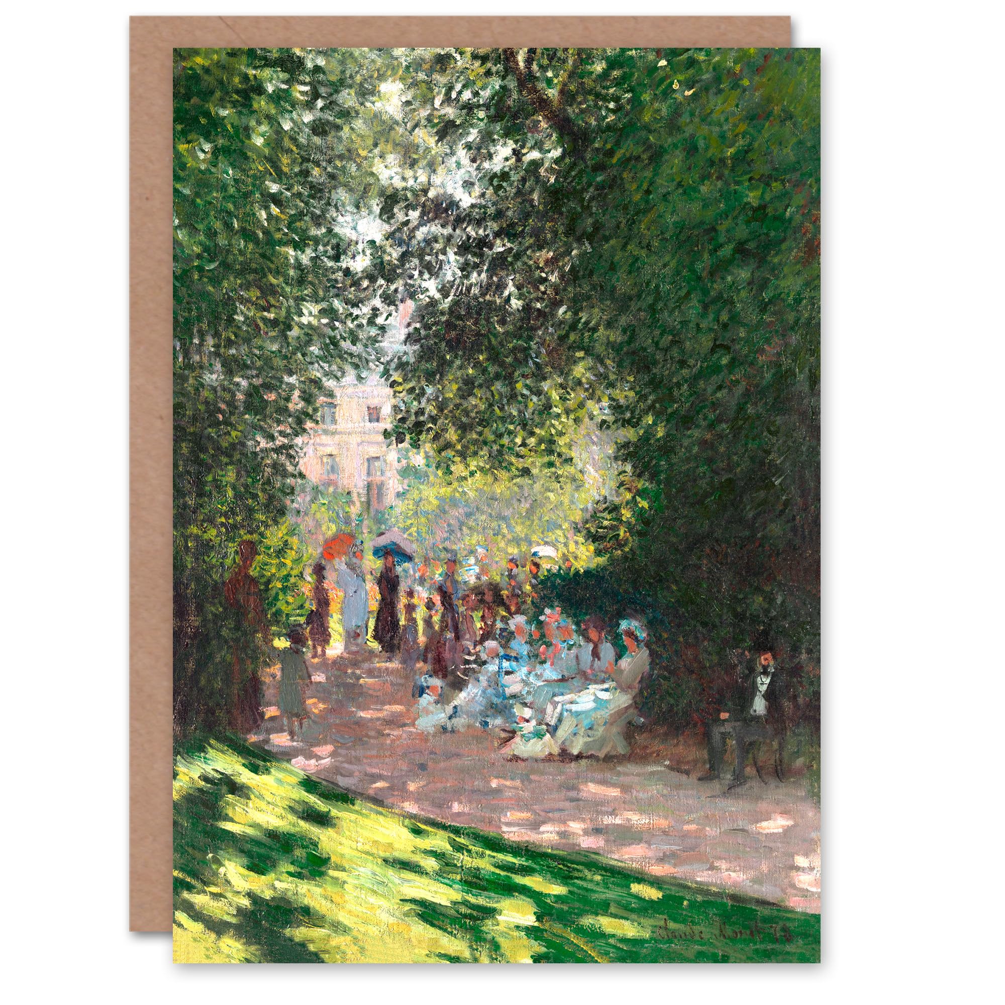 Artery8 Claude Monet Art Card Monceau Park in the Afternoon