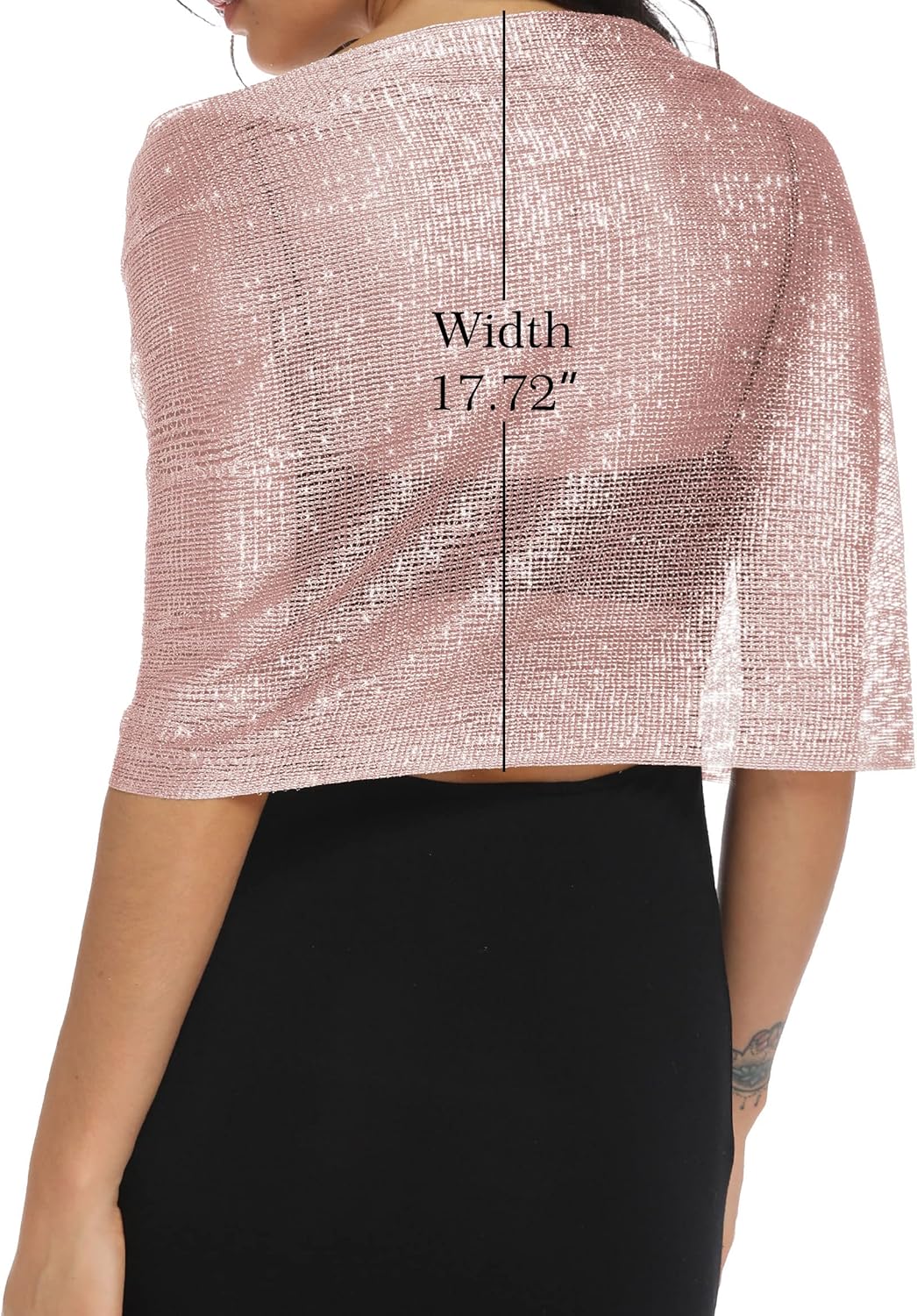 Rheane Shawls and Wraps for Evening Dress, Sparkle Shawls for Women with Buckle - Elegant Wedding Party Formal Shoulder Wrap - Image 4