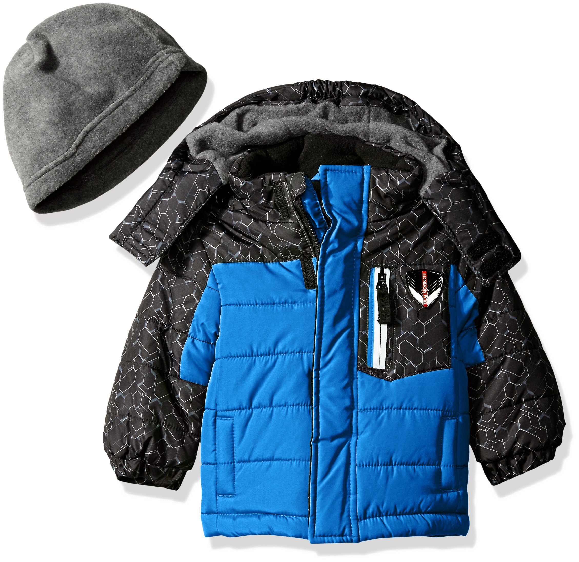 London Fog Baby Active Heavyweight Bubble Jacket, Blue, 12 Months