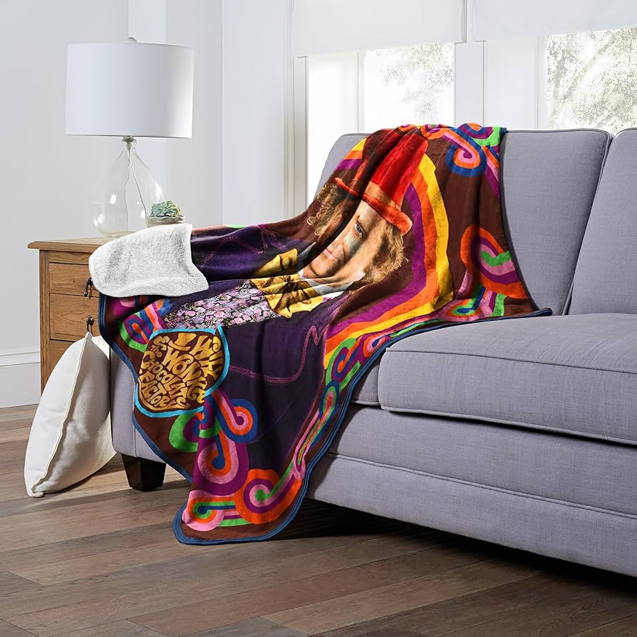 Amazon.com: Northwest Willy Wonka Silk Touch Sherpa Throw Blanket