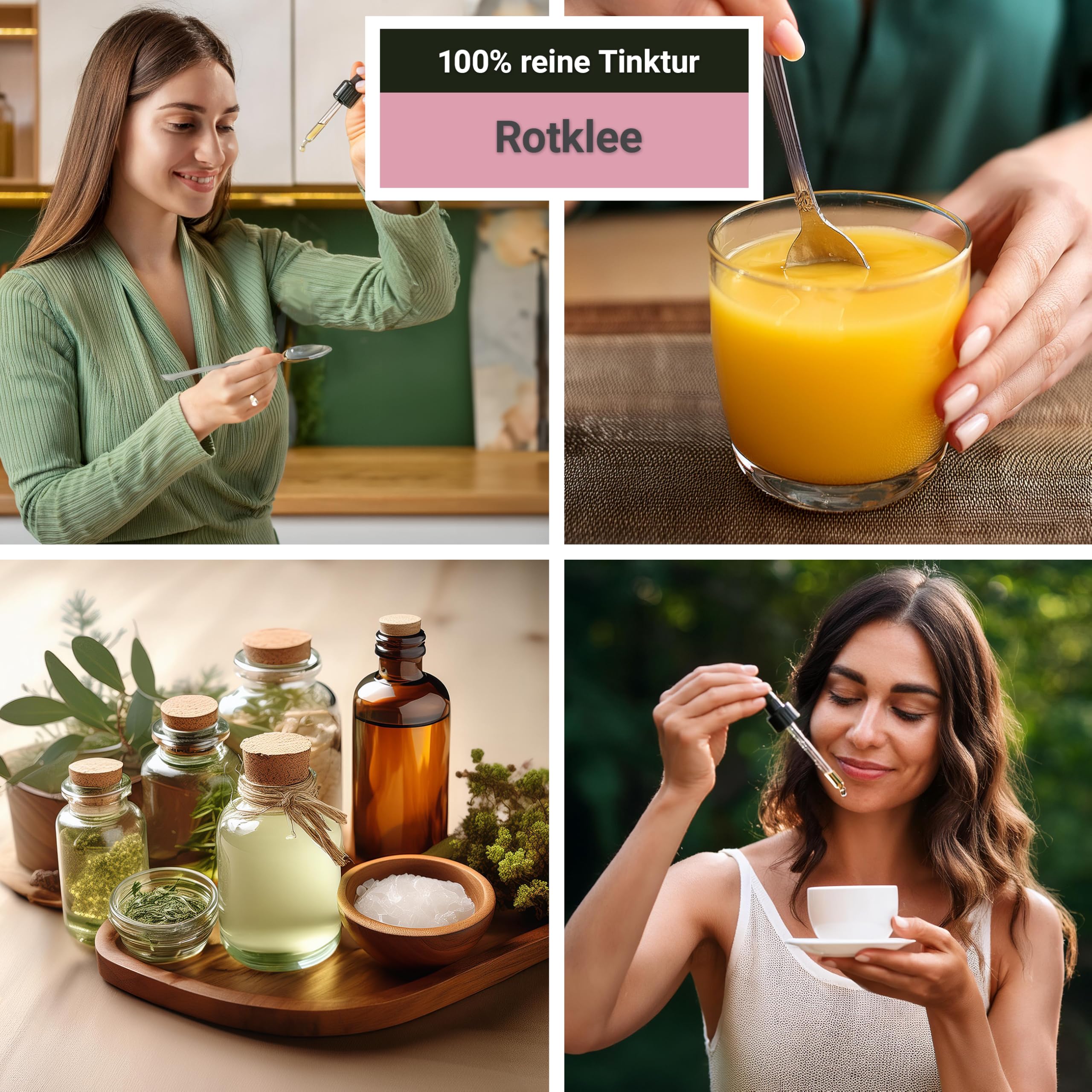 Rotklee Tinktur 100ml | Trifolium pratensis Tropfen (1:4 Extrakt) | Premium Qualität aus Österreich | Veganes Nahrungsergänzungsmittel | Wiesenklee, Kleebusch, Wundklee, Hornklee, Ziegenklee