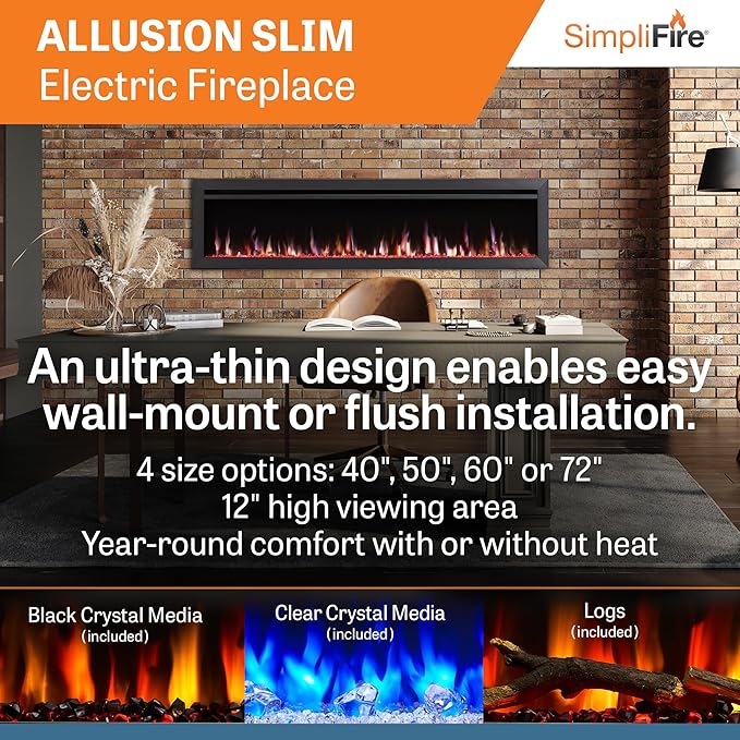 Chimenea Eléctrica SimpliFire Allusion Slim 40" miniatura 2