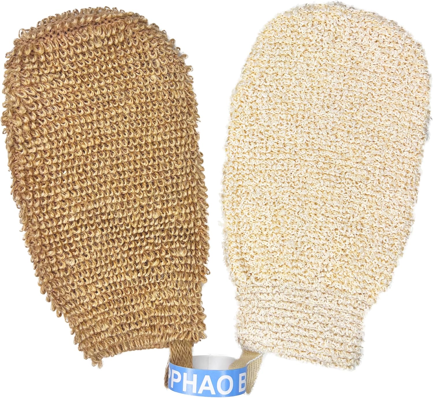 Bath Gloves for Shower – Organic Bath Mitts Washcloths – Bath Gloves Exfoliating for Women and Men – Body Scrubbers for Use in Shower – Ramie and Jute Fiber – 2 Pack Bath Gloves for Shower – Organic Bath Mitts Washcloths – Bath Gloves Exfoliating for Women and Men – Body Scrubbers for Use in Shower – Ramie and Jute Fiber – 2 Pack