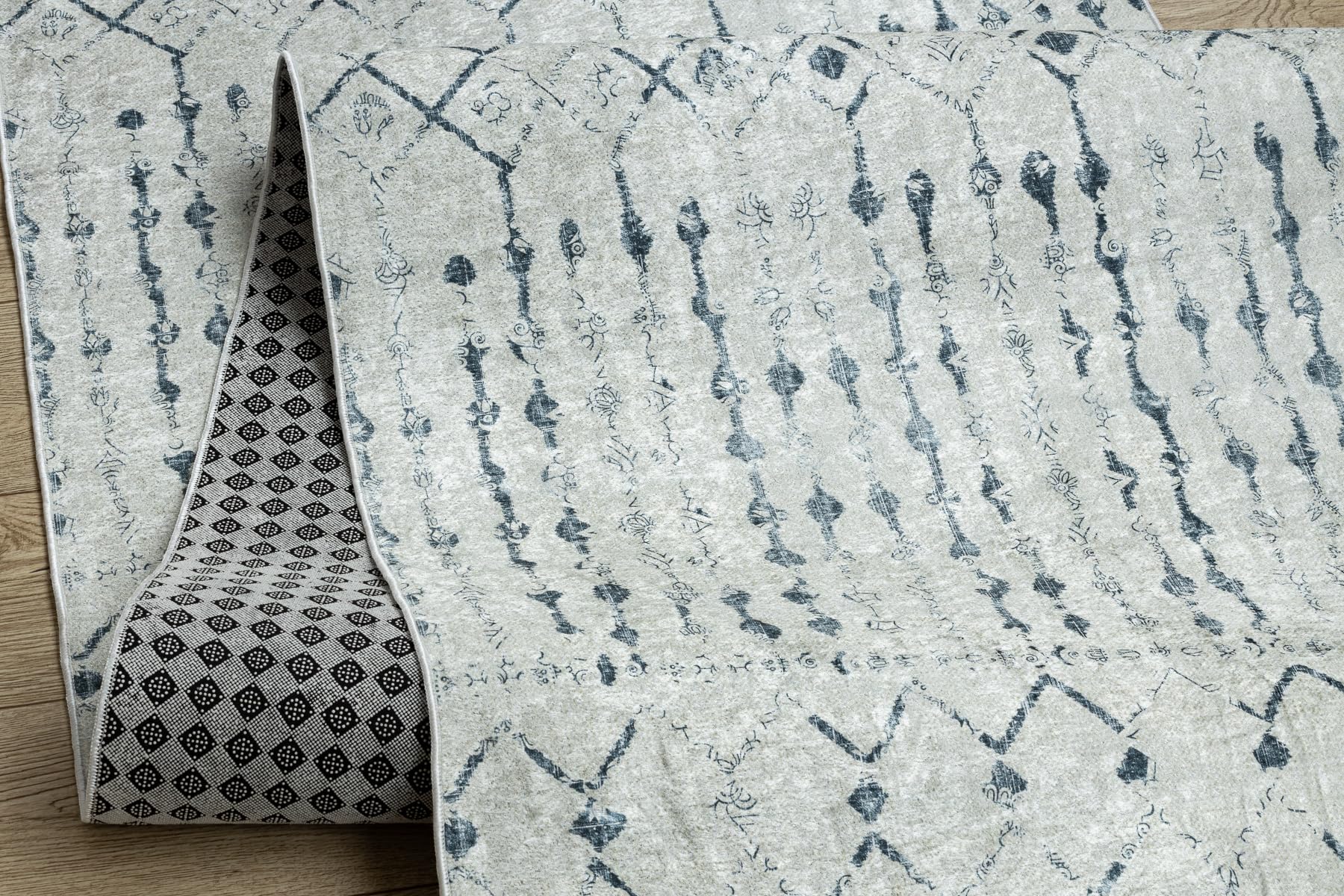 rugsx Passatoia antiscivolo LOTUS OASIS 43570 Boho beige - Lavabile - 60x240 cm - Runner per corridoio e cucina