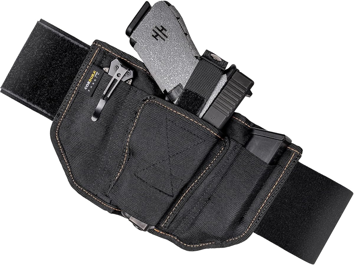 VNSH Belly Band Holster – Comfortable, Secure & Discreet | Concealed Carry Fit for 99% of Handguns with Built-in Mag Pouches