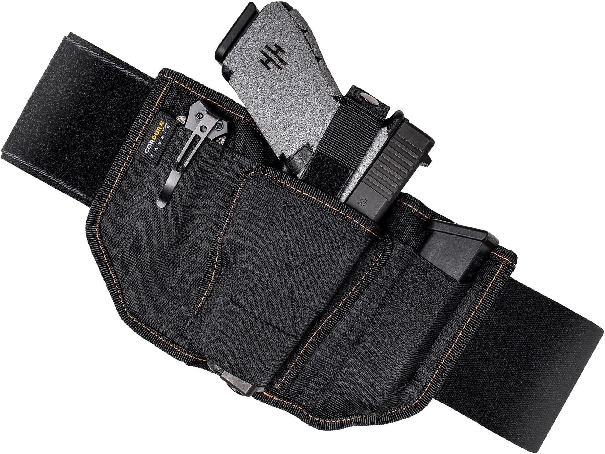 VNSH Belly Band Holster – Comfortable, Secure & Discreet | Concealed Carry Fit for 99% of Handguns with Built-in Mag Pouches