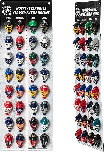 Miniatura 10 de Franklin Sports NHL seguimiento de posicionamiento en la liga con mini máscaras de los equipos