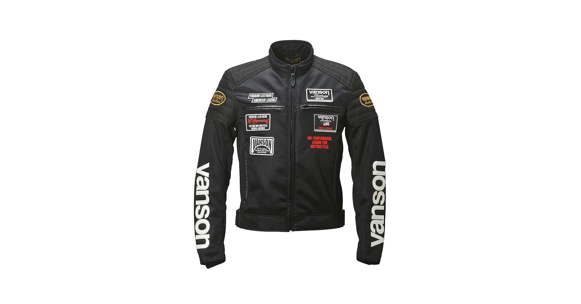 VANSONバンソン　メッシュジャケットVS15103S　プロテクター付き Amazon | VANSON(バンソン) ライダースメッシュジャケット BLACK